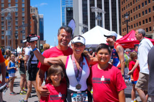 Paula Smith and family after a run in Raleigh